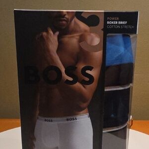 Boss Men's Boxer Briefs - Black and Blue